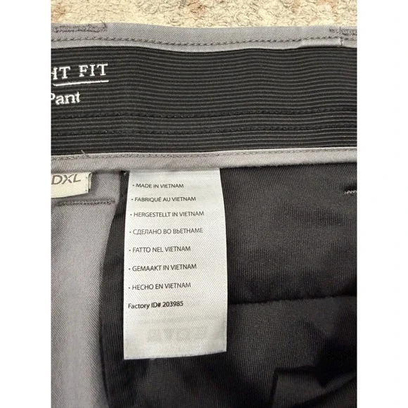 Oak Hill Mens Straight Fit Tech Pant Lot of 2 Khaki Grey 44x28 DXL Business - Picture 7 of 16